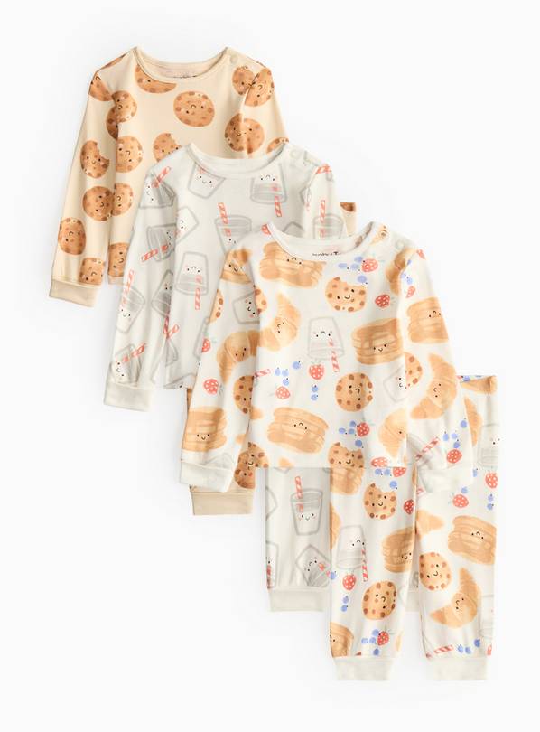 Breakfast Printed Pyjama Set 3 Pack 2-3 years